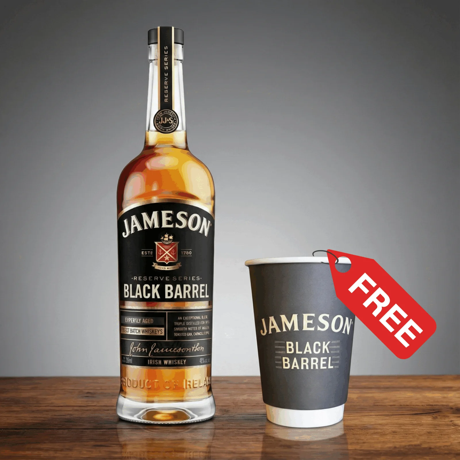 JAMESON BLACK BARREL plus cup
